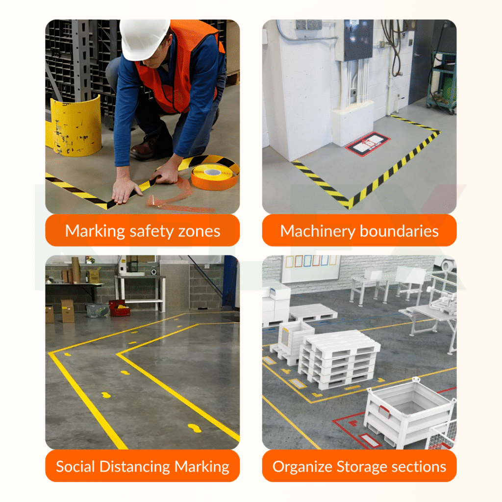 Kflexindia.com, PVC Floor marking tape Applications